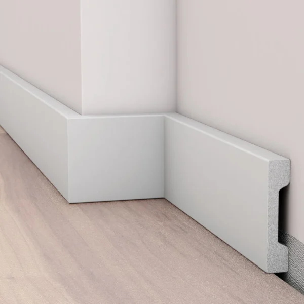 Listwa przypodłogowa LP2 biała 12x58 mm polistyren HDPS twarda 2 m, zdjęcie 1