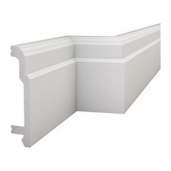 Listwa przypodłogowa LP3 biała 14x49 mm polistyren HDPS twarda 2 m, zdjęcie 1