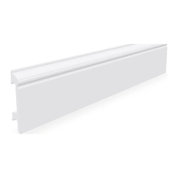 Listwa przypodłogowa LP16 biała 16x80 mm polistyren HDPS twarda 2 m, zdjęcie 1