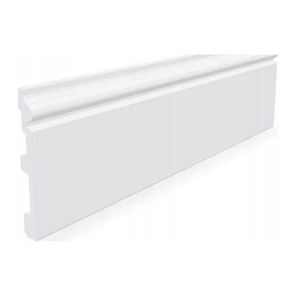 Listwa przypodłogowa LP18 biała 16x120 mm polistyren HDPS twarda 2 m, zdjęcie 1